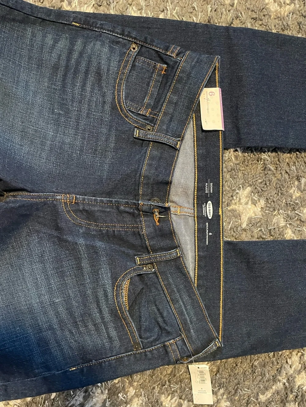 Old Navy Women's Dark Indigo Straight Leg Jeans